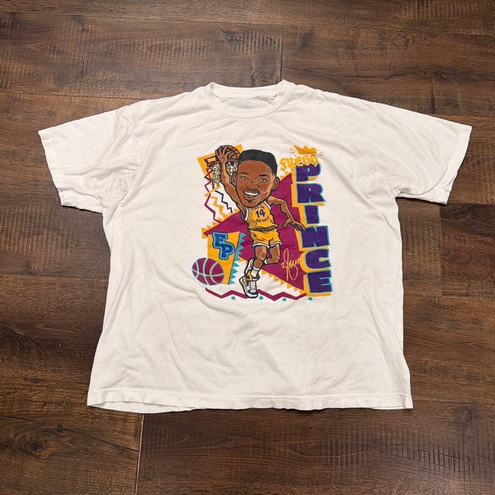 Vintage Fresh Prince of Bel Air Will Smith Caricature T-Shirt White XL 90s Retro